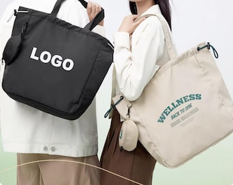 Personalized Nylon Tote Bag, Custom Logo Printed, Lightweight Event Bag