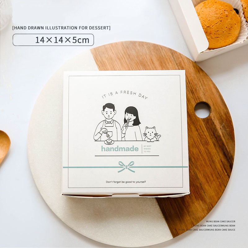 20PC Cardboard Bakery Boxes With Translucent Frosted Window Etsy