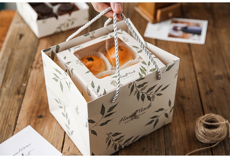 20PC Cardboard Bakery Boxes With Translucent Frosted Window Etsy