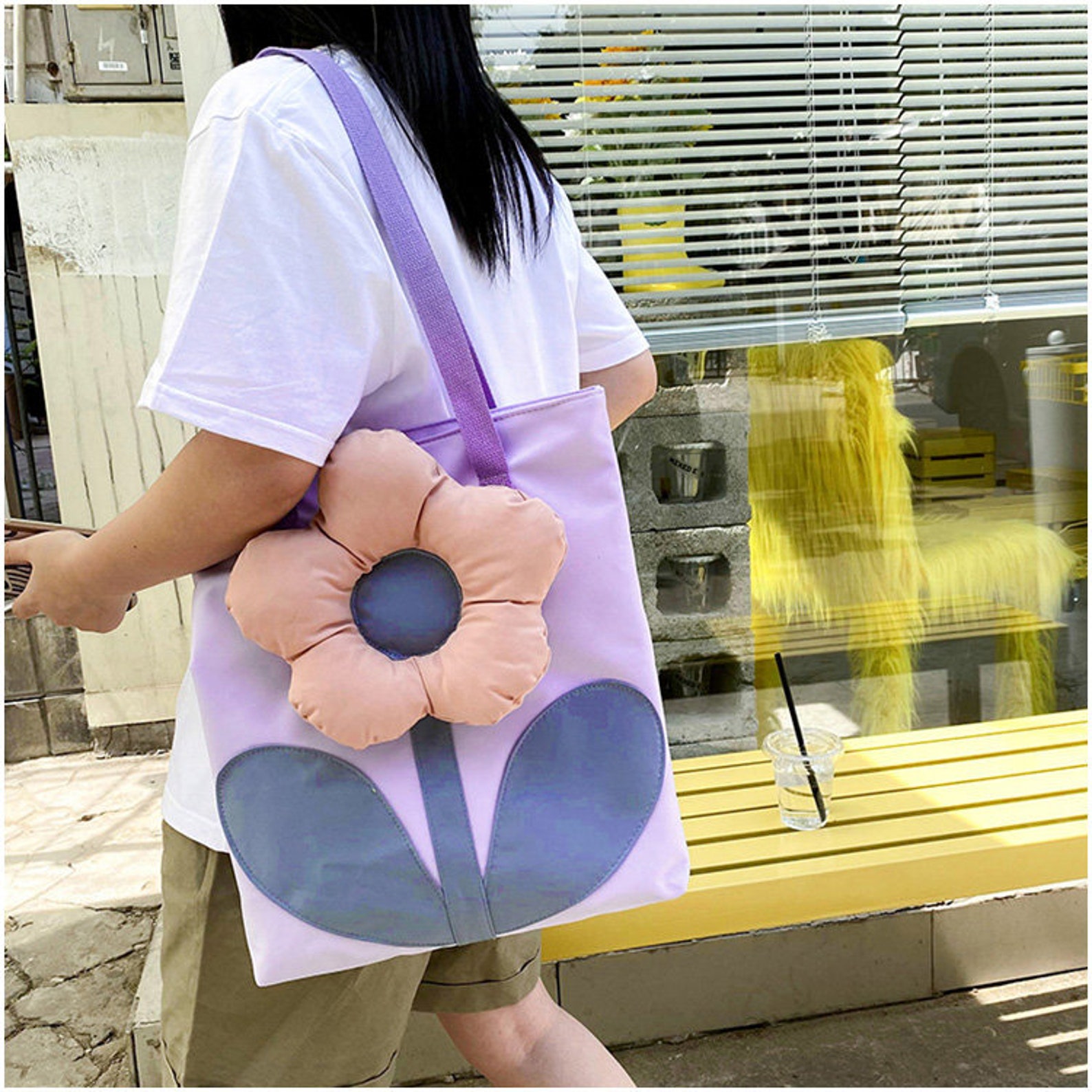 Cute flower bag female 2021 new fashion summer matching color Etsy