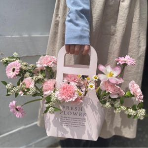 Kraft Paper Flower Bag: Wedding Party Favor, Waterproof Gift Bags - 8 Pcs