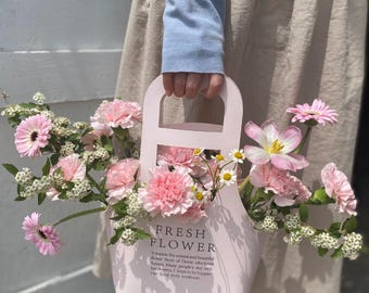 Bolsas de papel kraft con flores: bolsas de regalo impermeables para bodas, regalos, 8 unidades