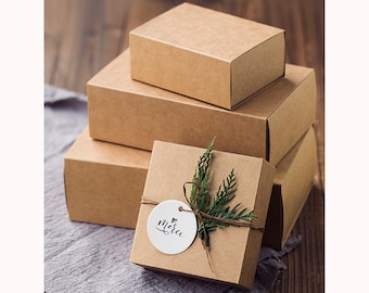 10 PCS Kraft Drawer Boxes, Vintage Party Favor, Gift Box