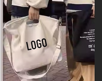 Personalized Tote Bag, Custom Tote Bags, Promotional Tote Bag, Your Text, Image, Trade Show Gift Bag, Custom Shopper, Shopping Bags