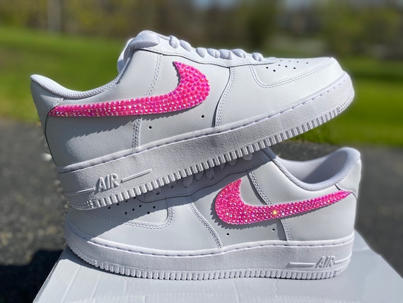 Bling Custom Nike Air Force 1. Hot Pink AB. Womens. Made to | Etsy