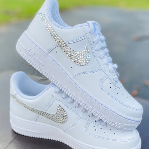 Swarovski Nike Air Force 1 Women's Bling Custom Sneakers - Etsy