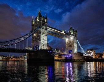 Tower Bridge London by night - Original Photographic Print