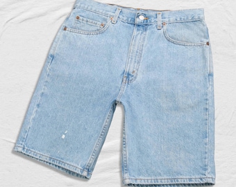 Pantalones cortos Levi's 505 vintage de los años 90, talla 33W, lavado claro