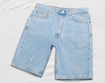 33W Vintage 90s Levi's 505 Shorts, Light Wash
