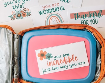 Printable Lunchbox Notes: 60 Positive Affirmation Cards for Kids (Digital Download)
