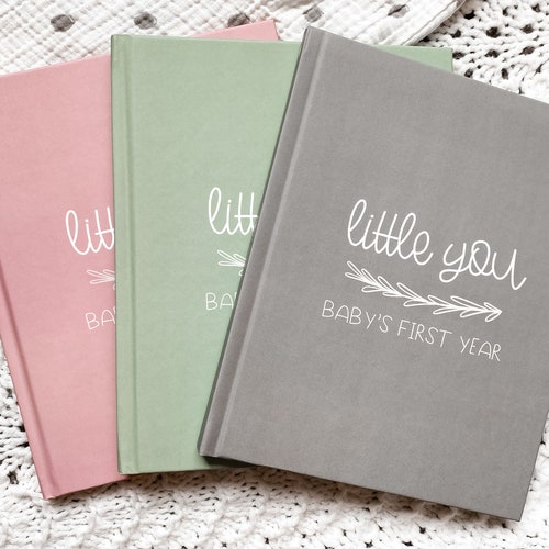 Baby Journal First Year Baby Memory Book Grey Newborn Etsy UK