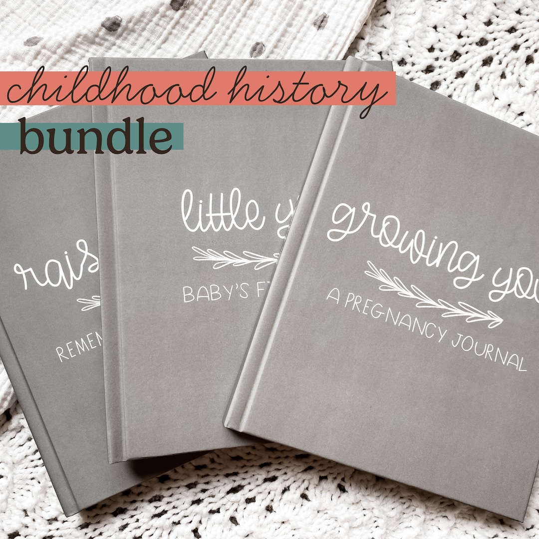 Baby Memory Book Bundle: Pregnancy to 18 Years, Keepsake Journals - Etsy