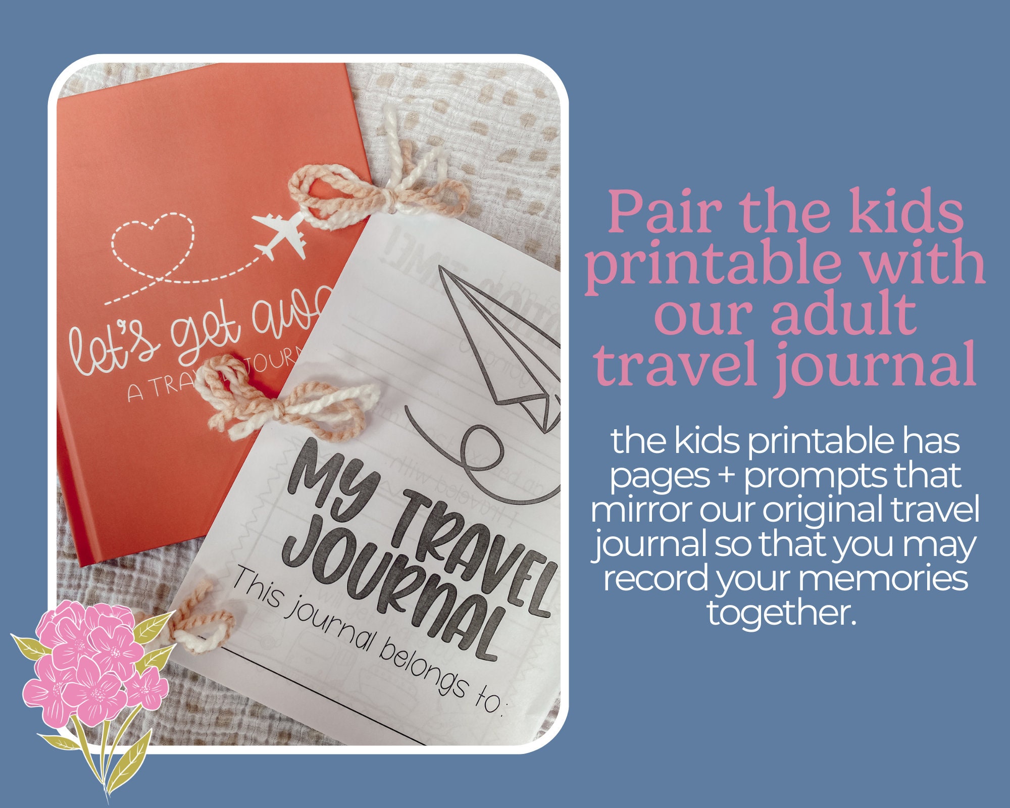 Kids Personalised Travel Journal Printable Kit Vacation Memory Kids Journal Travel  Memory Book Summer Journal Printable Surprise Trip 