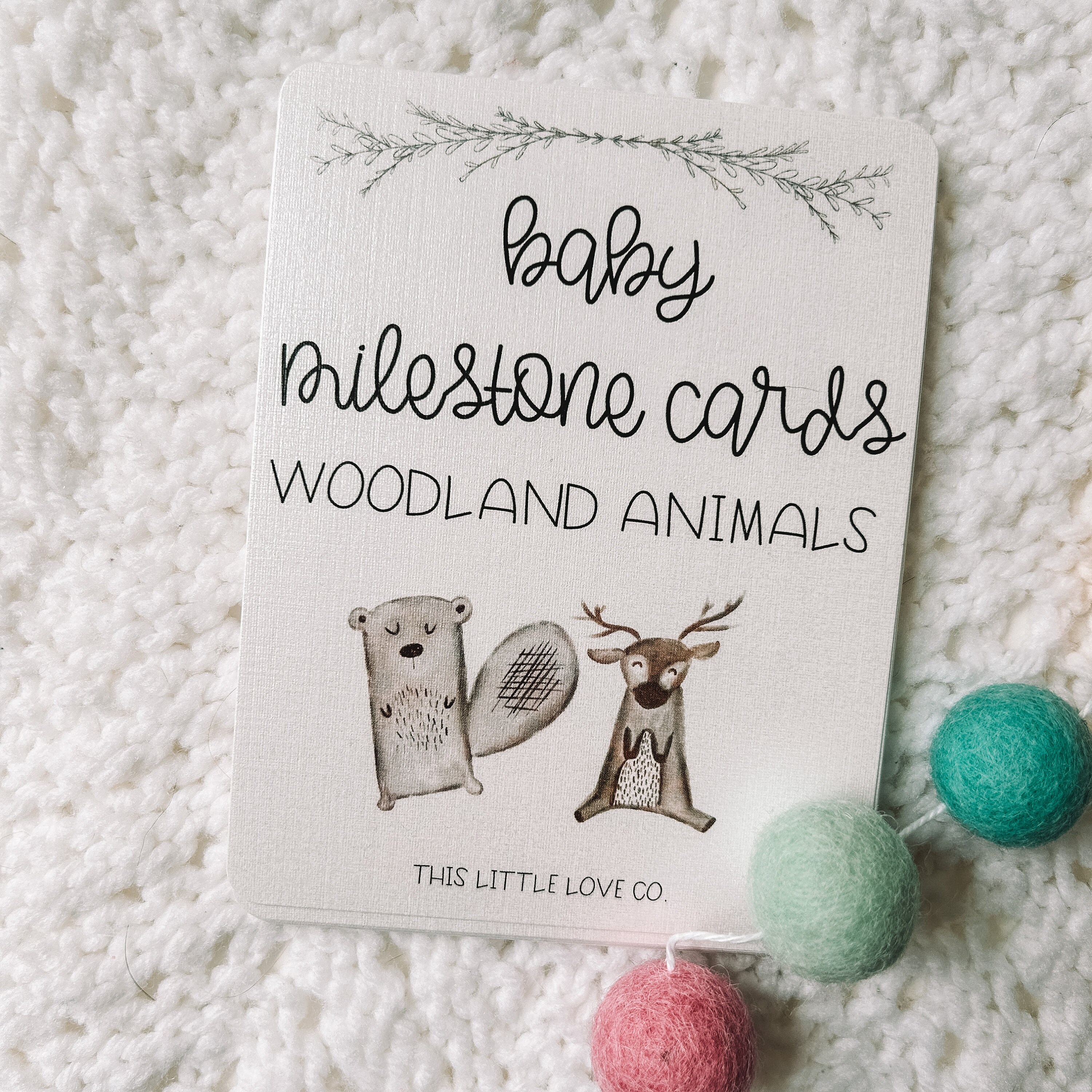 Woodland Animal Baby Milestone Cards: Monthly Photo Props - Etsy