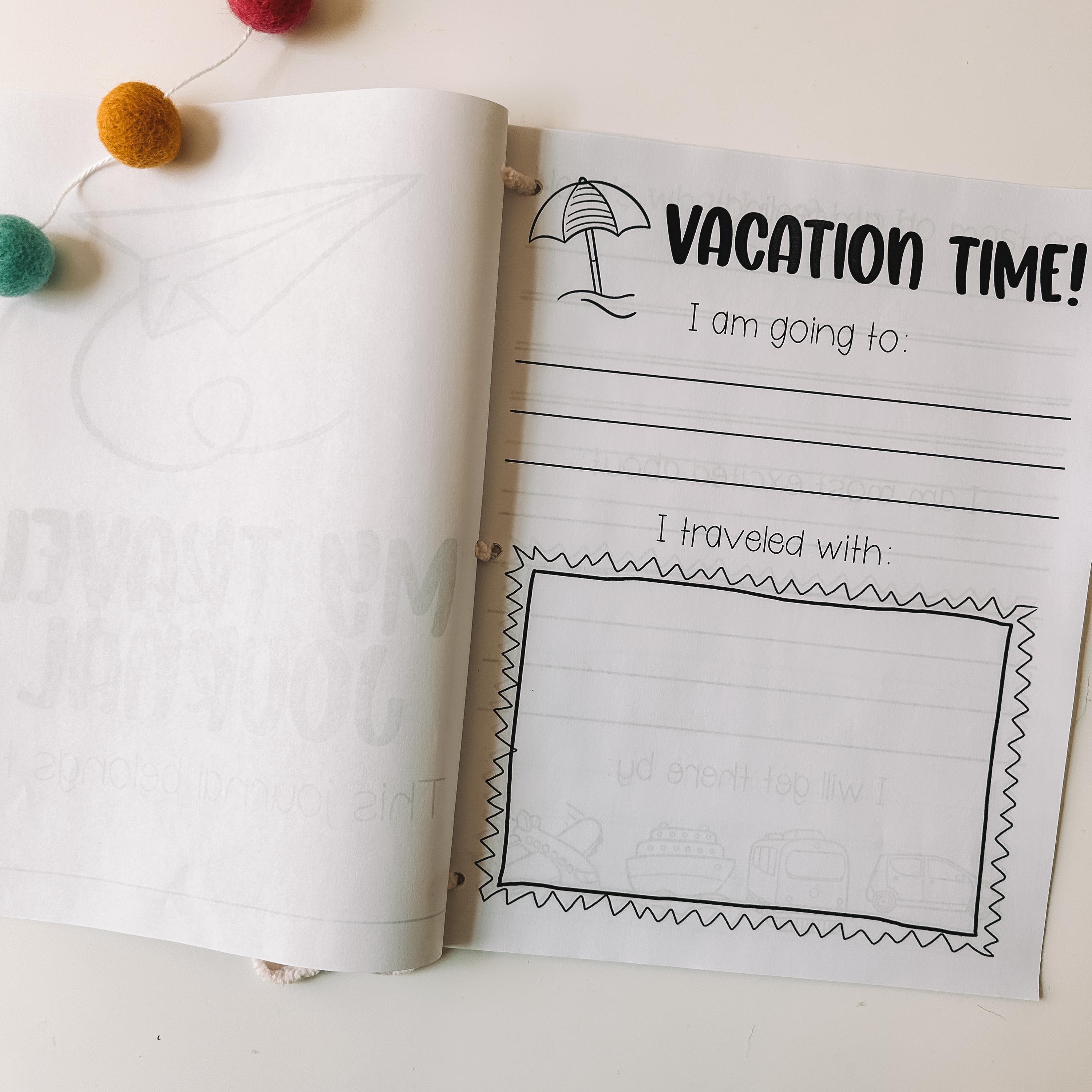 Printable Kids Travel Journal: Vacation Memory Book (PDF) - Etsy