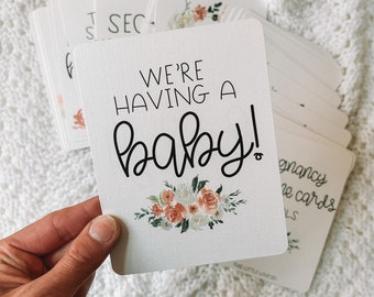 Floral Pregnancy Milestone Cards | Pregnancy Announcement | Gift for Expecting Moms | Pregnancy Gift | Pregnancy Tracker | Baby Announcement