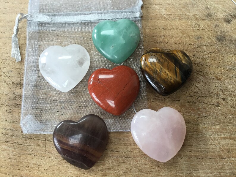 Mini Crystal Hearts Healing crystals and stone mythology Etsy