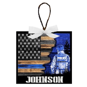 Personalized Police Officer Gift | Custom Christmas Tree Ornament | Christmas Decoration | Bulk Discount at Checkout