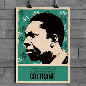 John Coltrane Poster | Jazz Saxophonist Legend Wall Art | Music Icon