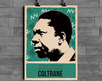 John Coltrane-affisch | Väggkonst med legendarisk jazzsaxofonist | Musikikon