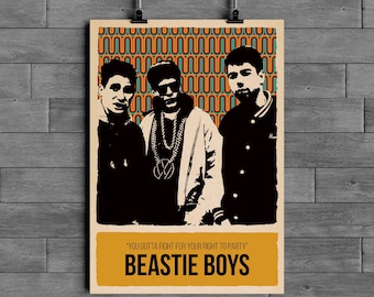 Beastie Boys-poster | Hiphop legendes muurkunst | Rap-icoon uit de jaren 90