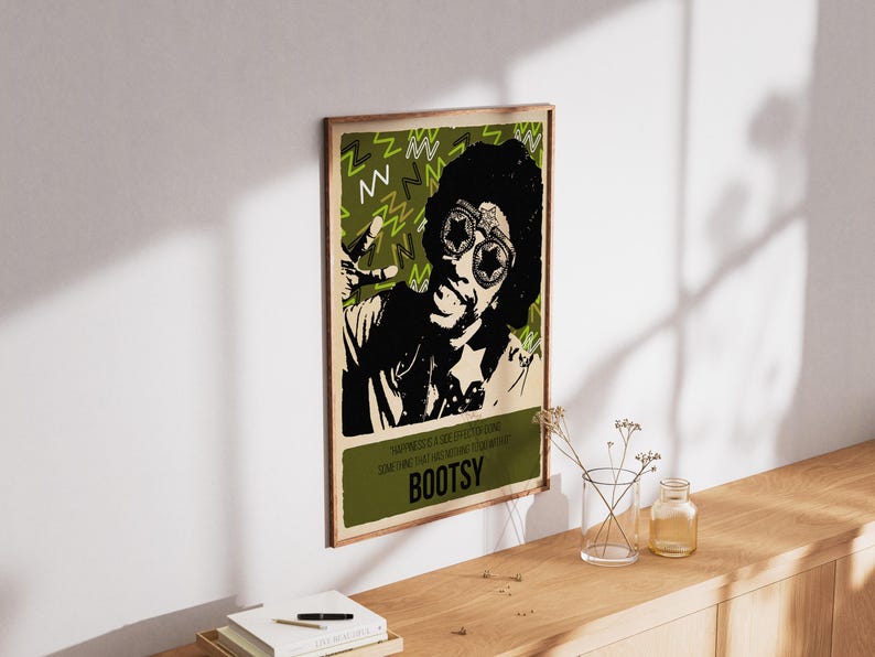 Bootsy Collins Poster | Funk Legend Wall Art | Bass Icon - Etsy
