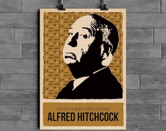 Hitchcock Poster | Meister der Spannung Wandkunst | Klassisches Thrillerkino