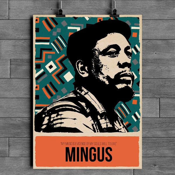 Charles Mingus Jazz Art Poster