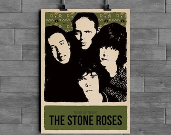 The Stone Roses Poster | Alternative Rock Band Wall Art | Iconic Group