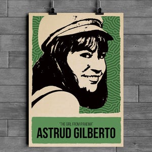 Astrud Gilberto Poster | Bossa Nova Legend Wall Art | Brazilian Music Icon