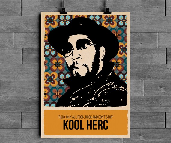 DJ Kool Herc Poster | Hip Hop Pioneer Wall Art | Breakdance Icon
