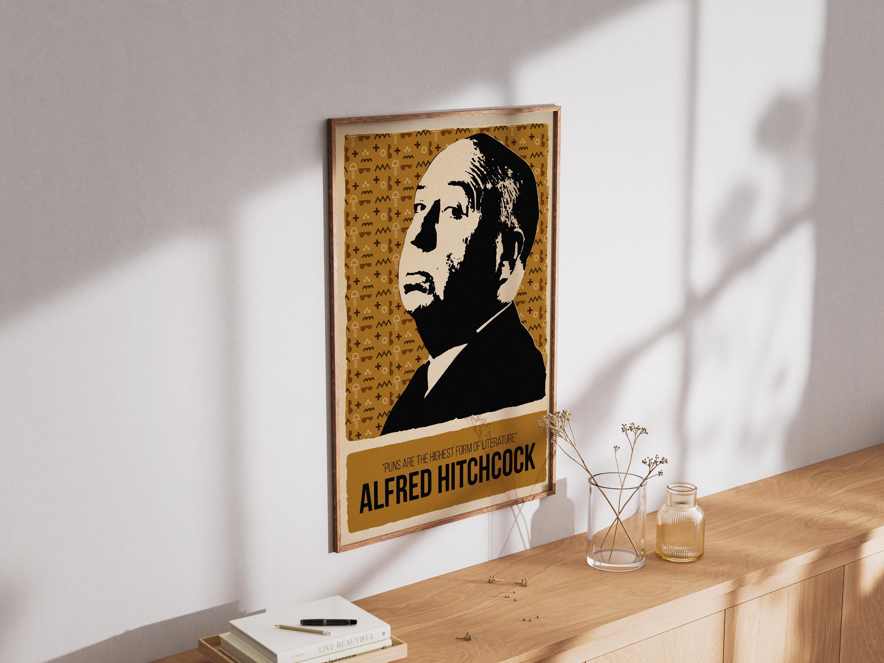 Alfred Hitchcock Poster | Master of Suspense Wall Art | Classic