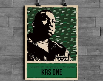 KRS One Lyrics Poster - Old School Hip Hop Wall Art - Etsy