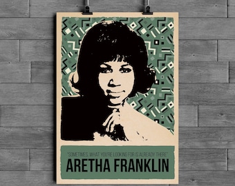 Pôster de Aretha Franklin | Arte de parede da Rainha do Soul | Ícone da música