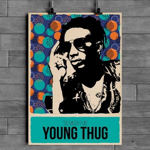 Young Thug Poster | Hip Hop Star Wall Art | Rap Icon