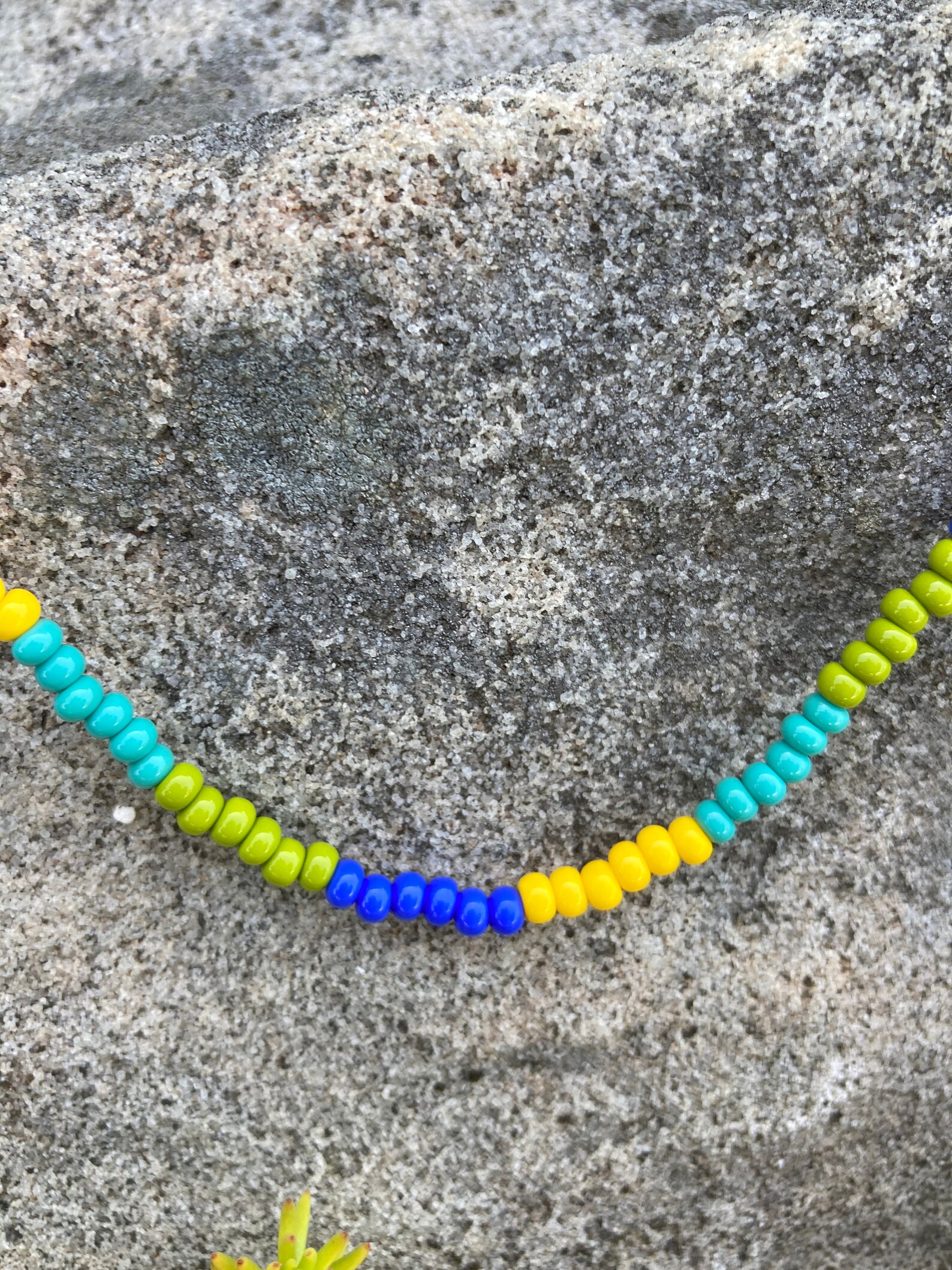 Hippie love beads/seed bead necklace perfect for summer Etsy