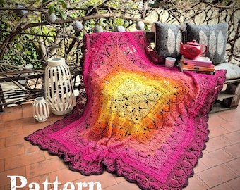 Gehaakt patroon Lapsangtheedeken