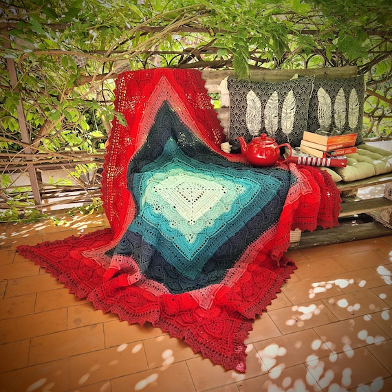 3C BLANKET / AKHARA 3Cブランケット（アカハラ） Moroccanminttea Blanket Crochet Pattern - Etsy