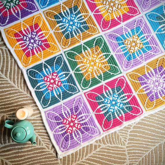 Floralwhitetea Blanket Crochet Pattern - Etsy