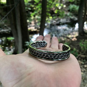 Handmade Stainless Steel Welders Bracelet Braided Polished USA MADE