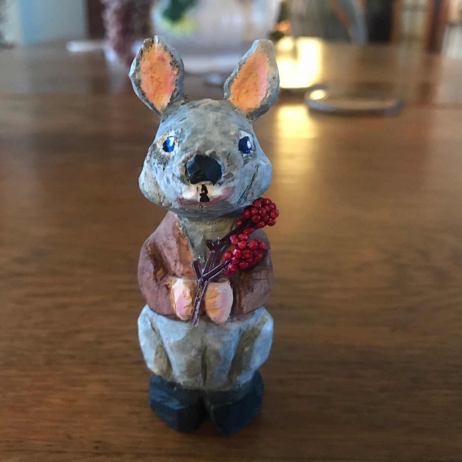 Rabby the Rabbit Bunny Hand Carved Whittled Wood Figurine Etsy