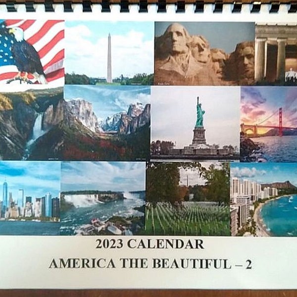 America the Beautiful Calendar - Etsy