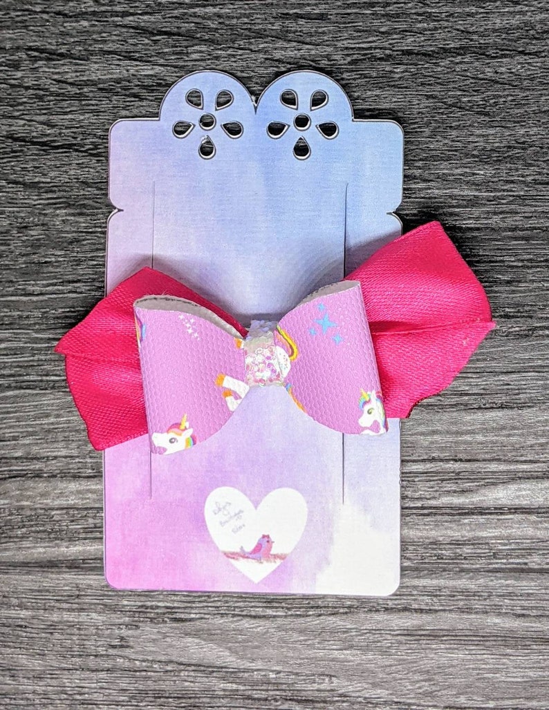 3 Purple Unicorn Bow