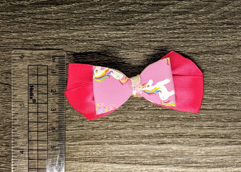 3 Purple Unicorn Bow