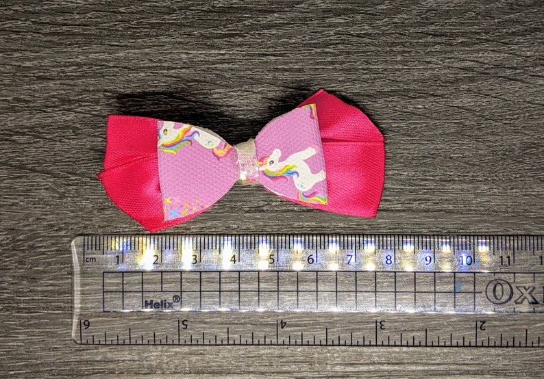 3 Purple Unicorn Bow