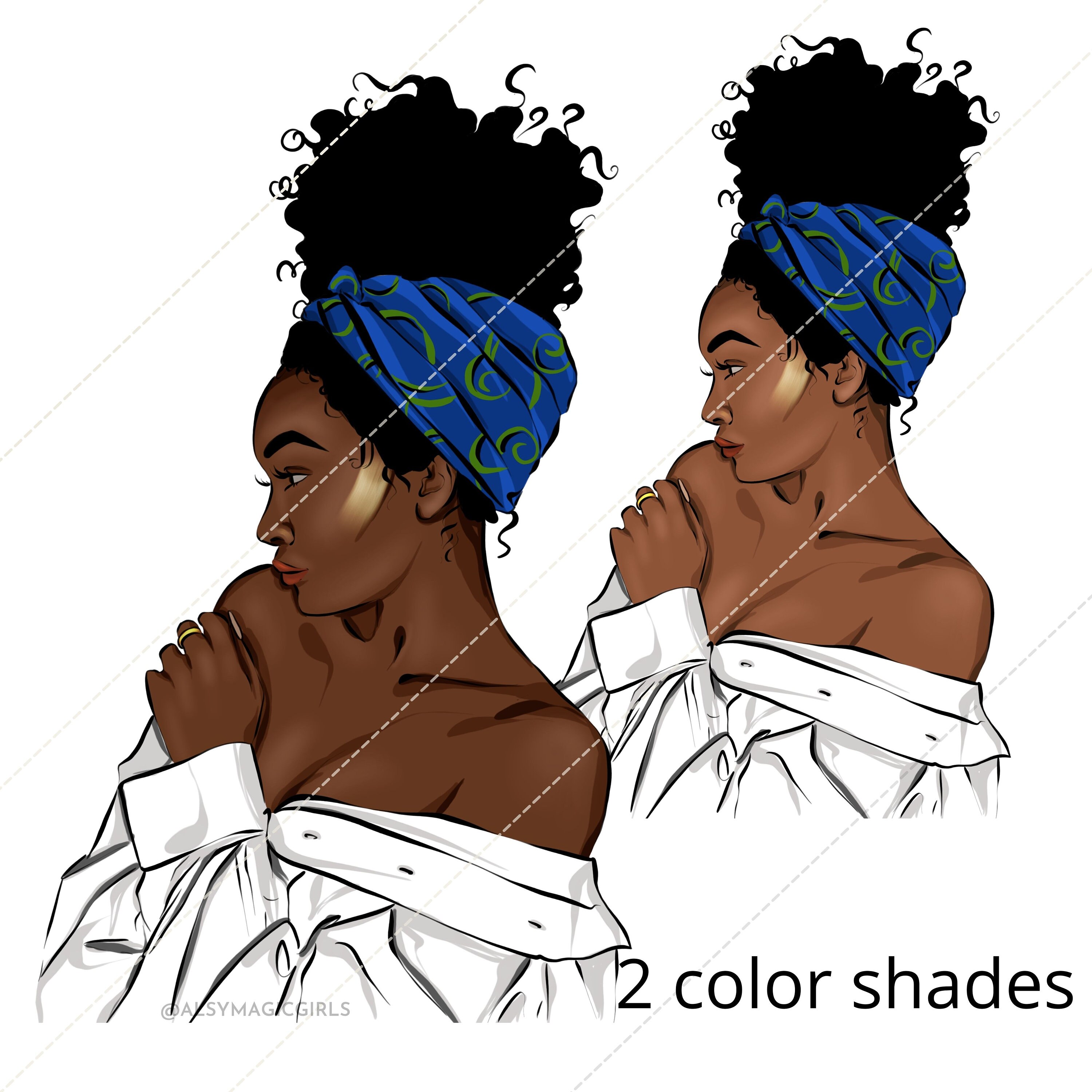 Fashion Black Girl Clipart, Fashion Girl Illustration, African American ...