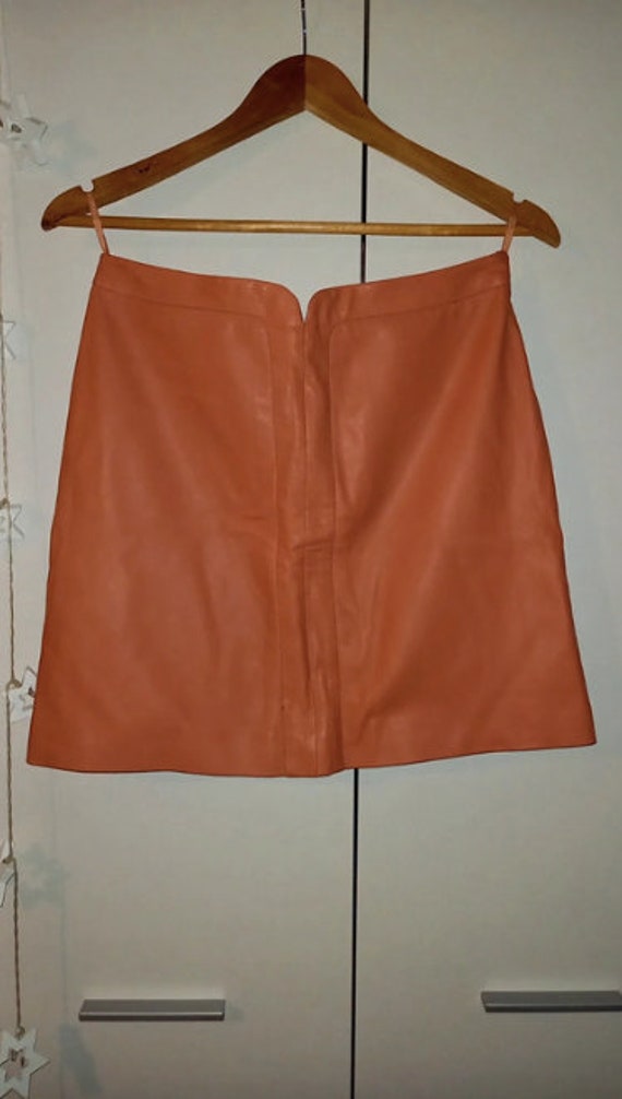 Vintage Cacharel leather mini skirt size S / short
