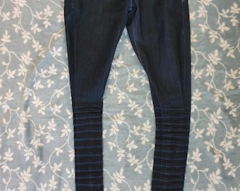 Jean's Paul Gaultier slim fit pleats jeans / size XS/S / low rise extra slim