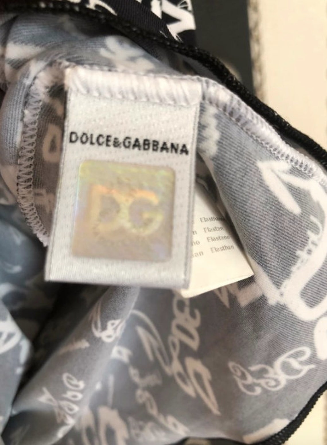 Dolce Gabbana Monogram Black and White Tee / Size M / Vintage - Etsy