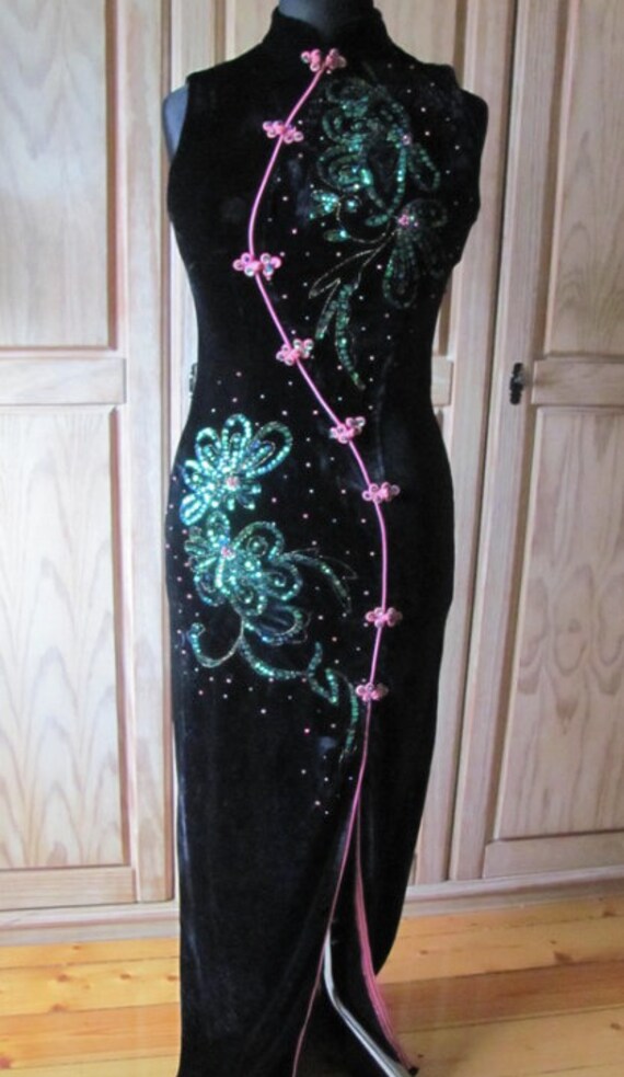 oriental style maxi dress